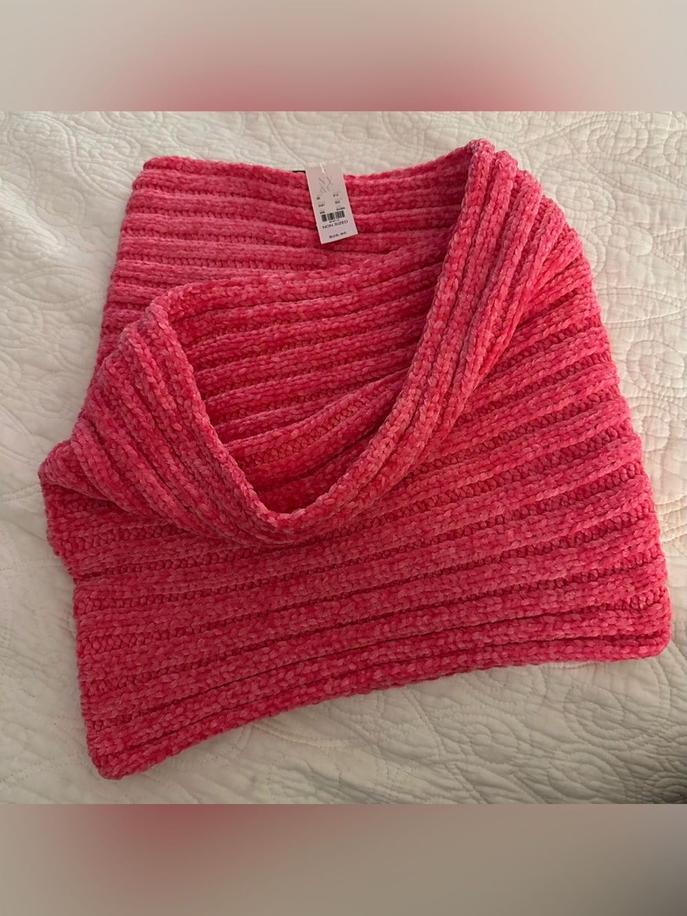 Soft Chenille infinity scarf